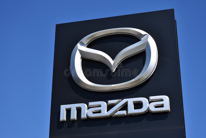 Mazda Emblem Sign Logo And Blue Sky Background Editorial Image Image Of Popular Background 192214280