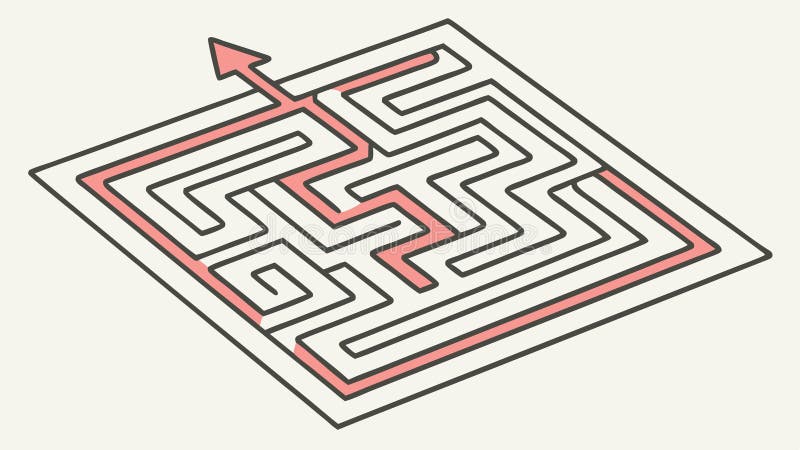 Maze with Arrow, Problem Solving, Direction, Challenge, Vector Design ...