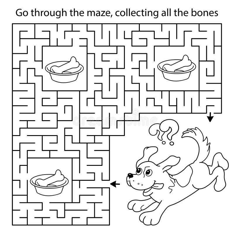 Dog Bone Maze – Tim's Printables