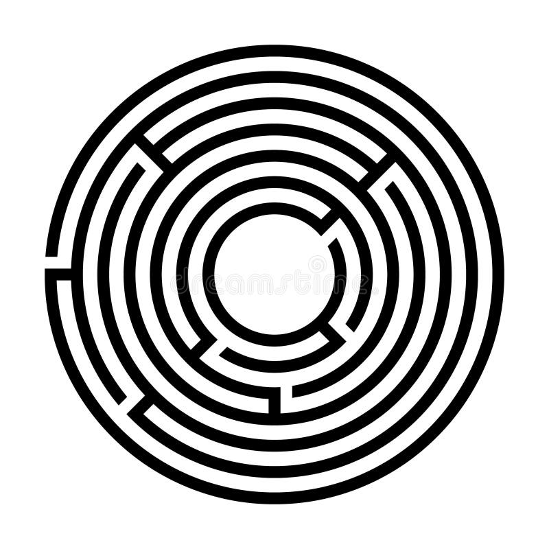 Maze. Labyrinth icon. stock illustration