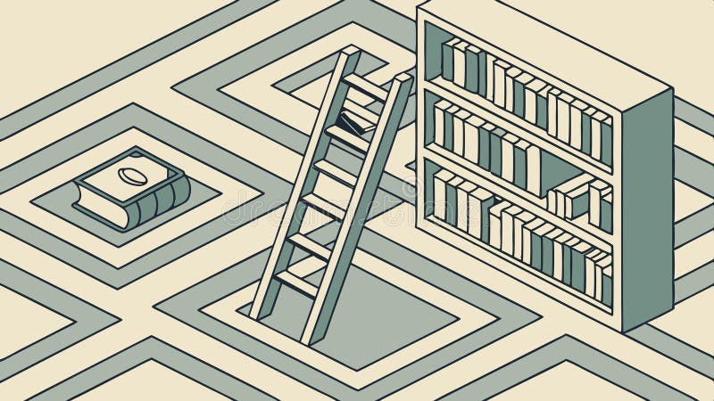 Maze puzzle challenge solution intricate pattern game vector design Generative AI stock illustration