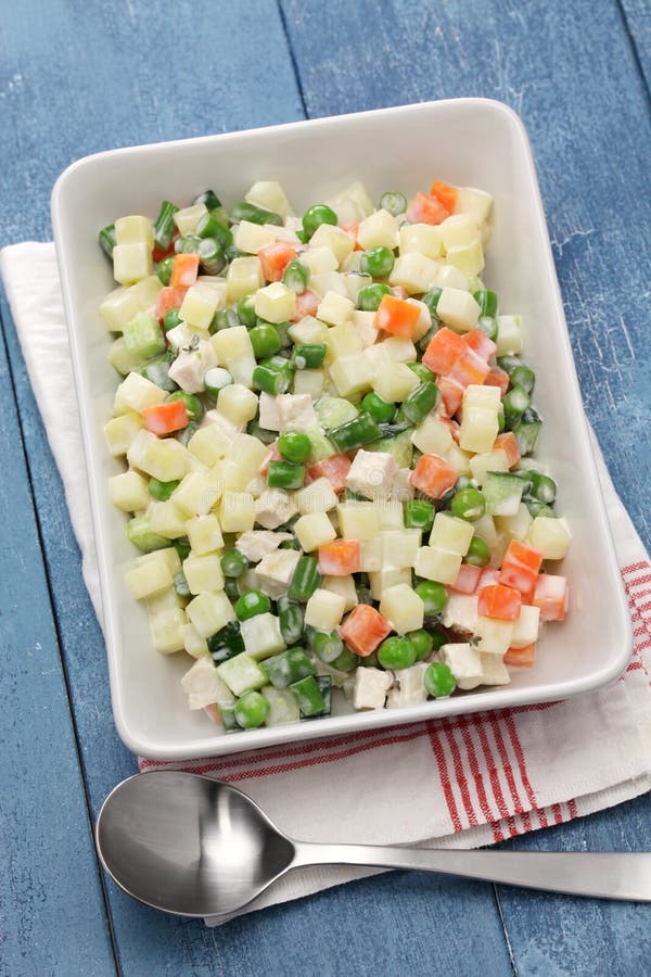 Mazedonien-Salat, Macedoine De Legumes, Mischgemüsesalat Stockfoto ...