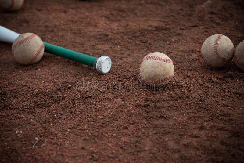 Mazza da baseball e palle fotografie stock Mazza da baseball e palle fotografie stock