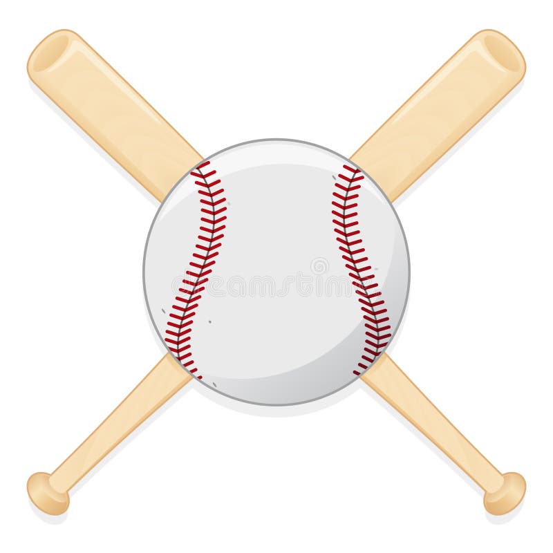Mazza da baseball e sfera illustrazione di stock Mazza da baseball e sfera illustrazione di stock