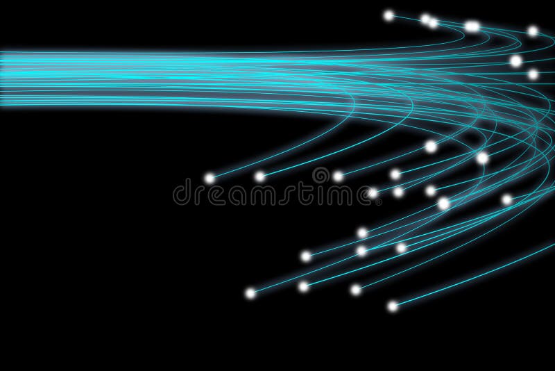 Mazzo delle fibre ottiche blu illustrazione vettoriale Mazzo delle fibre ottiche blu illustrazione vettoriale