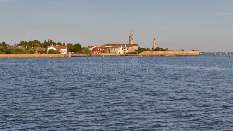Mazzorbo-Stadtbild und Venedig-Lagune, Italien stockfotografie Mazzorbo-Stadtbild und Venedig-Lagune, Italien stockfotografie