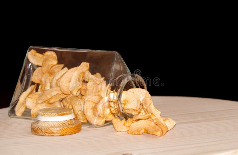 Maçãs secadas imagem de stock