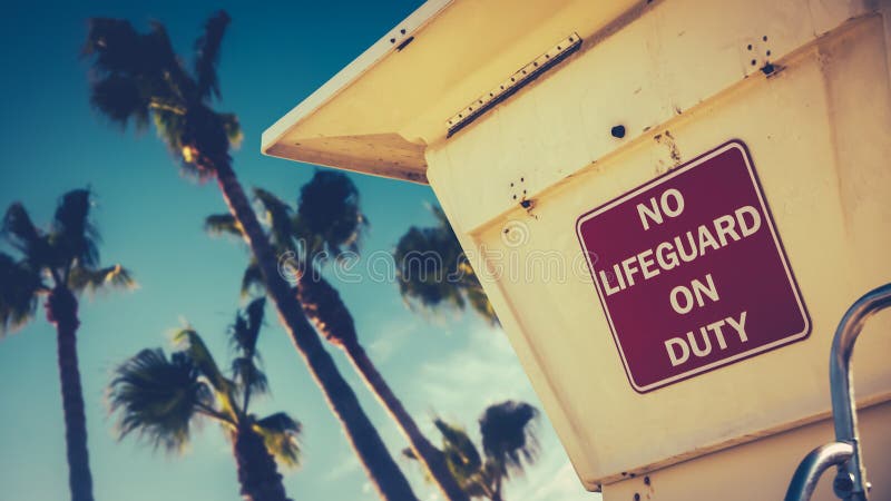 Maître nageur californien Station de rétro style images libres de droits Maître nageur californien Station de rétro style images libres de droits