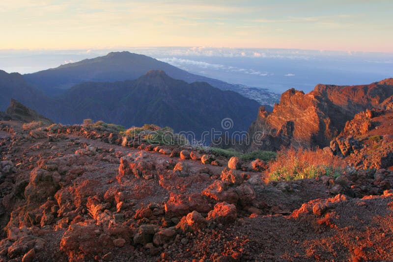 Mañana en el La Palma de Canarias fotos de archivo Mañana en el La Palma de Canarias fotos de archivo