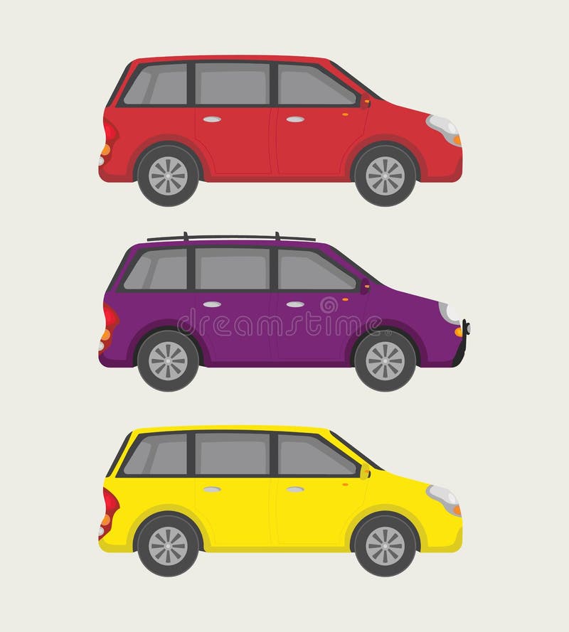 Mała mini samochodowa kolekcja z trzy opcją - wektor ilustracja wektor Mała mini samochodowa kolekcja z trzy opcją - wektor ilustracja wektor