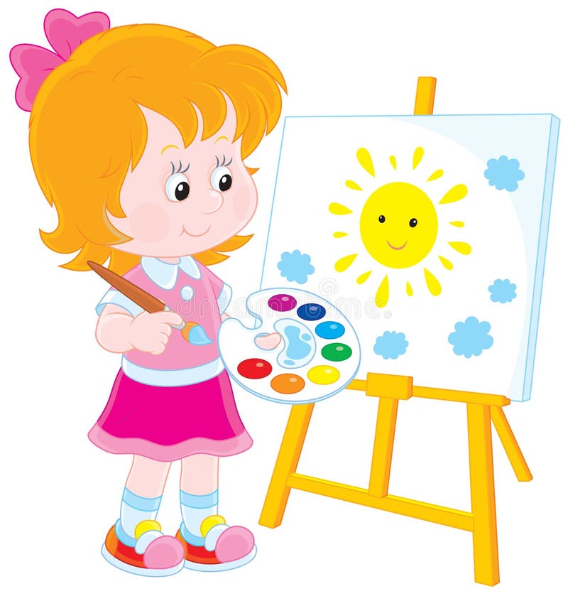 Mały artysta ilustracja wektor Mały artysta ilustracja wektor
