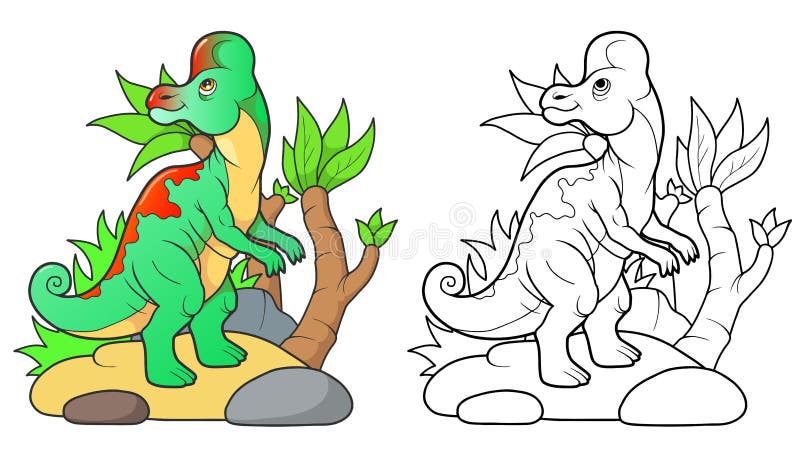 Mały dinosaura odprowadzenie ilustracja wektor Mały dinosaura odprowadzenie ilustracja wektor