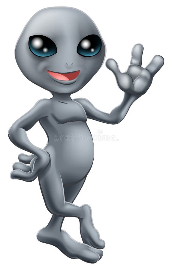 Mały śliczny popielaty obcy royalty ilustracja Mały śliczny popielaty obcy royalty ilustracja