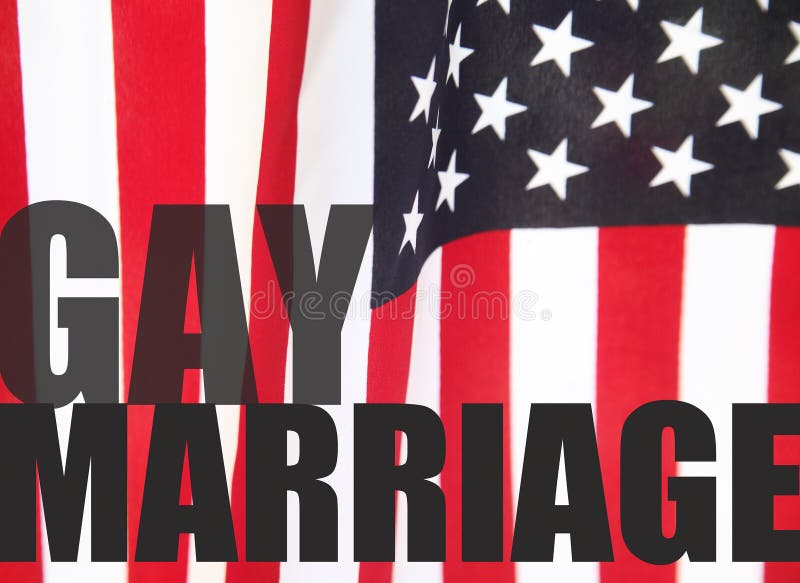 Małżeństw homoseksualnych słowa na flaga amerykańskiej zdjęcia royalty free Małżeństw homoseksualnych słowa na flaga amerykańskiej zdjęcia royalty free