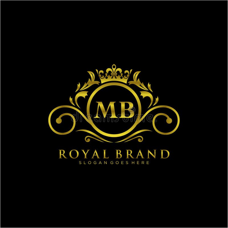 MB Letter Initial Luxurious Brand Logo Template Stock Vector ...