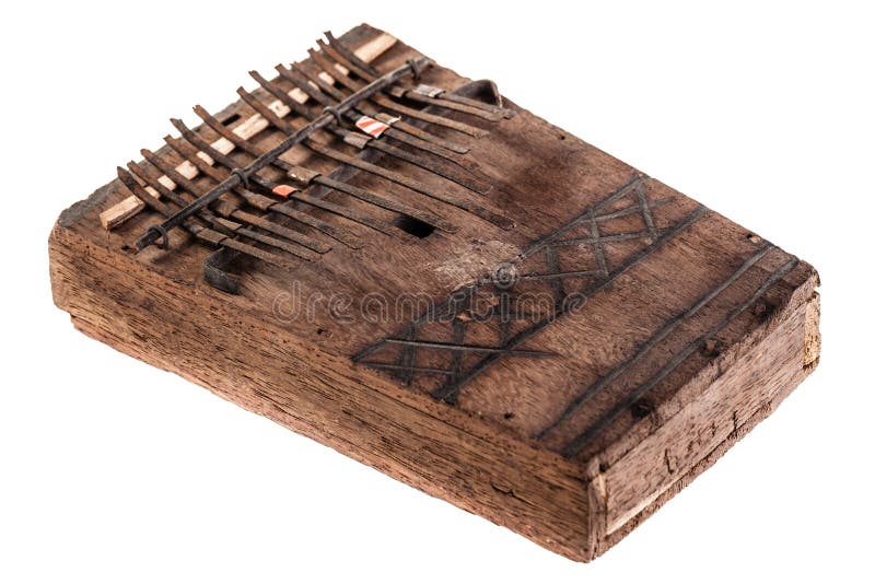 An african instrument named Mbira, that consists of a wooden board with attached staggered metal keys