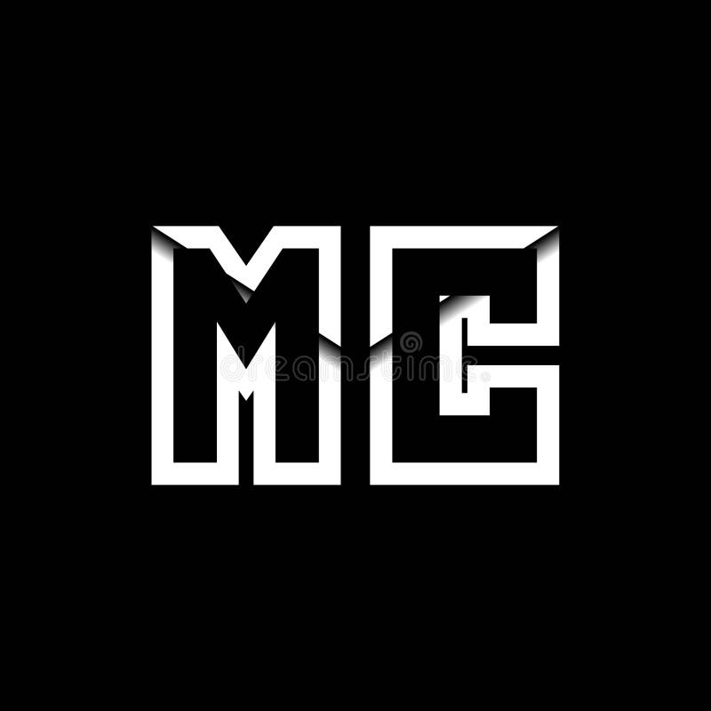 MC Monogram Envelope Shape Style vector illustration