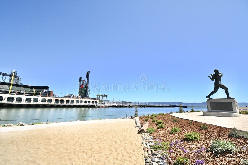 McCovey Cove is the unofficial name for the China Basin part of the San Francisco Bay right next to the San Francisco Giants baseball park Oracle Park. It is named in honor of long time first baseman and winning left handed hitter Willie McCovey. The park first opened in 2000, then rebuilt in 2024. Besides a statute of the parks namesake Willie McCovey with a plaque on each of the four sides of the pedestal with the statistics of the man, one can have a very pleasant stroll around the park on game day, or off. As seen 1 May 2024. McCovey Cove is the unofficial name for the China Basin part of the San Francisco Bay right next to the San Francisco Giants baseball park Oracle Park. It is named in honor of long time first baseman and winning left handed hitter Willie McCovey. The park first opened in 2000, then rebuilt in 2024. Besides a statute of the parks namesake Willie McCovey with a plaque on each of the four sides of the pedestal with the statistics of the man, one can have a very pleasant stroll around the park on game day, or off. As seen 1 May 2024.