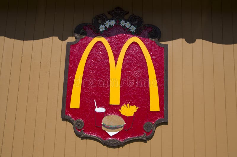 Mcdonald logotecken royaltyfria bilder Mcdonald logotecken royaltyfria bilder