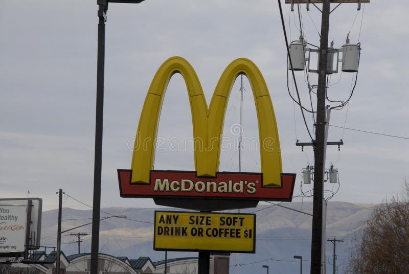 Lewiston . Idaho state. USA. McDonald's fast food restaurant 18 December 2014. ( Photo by Francis Joseph Dean/Deanpictures)