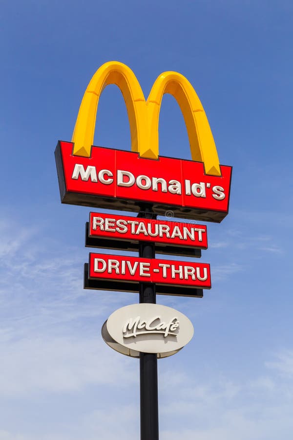 McDonald`s restaurant sign