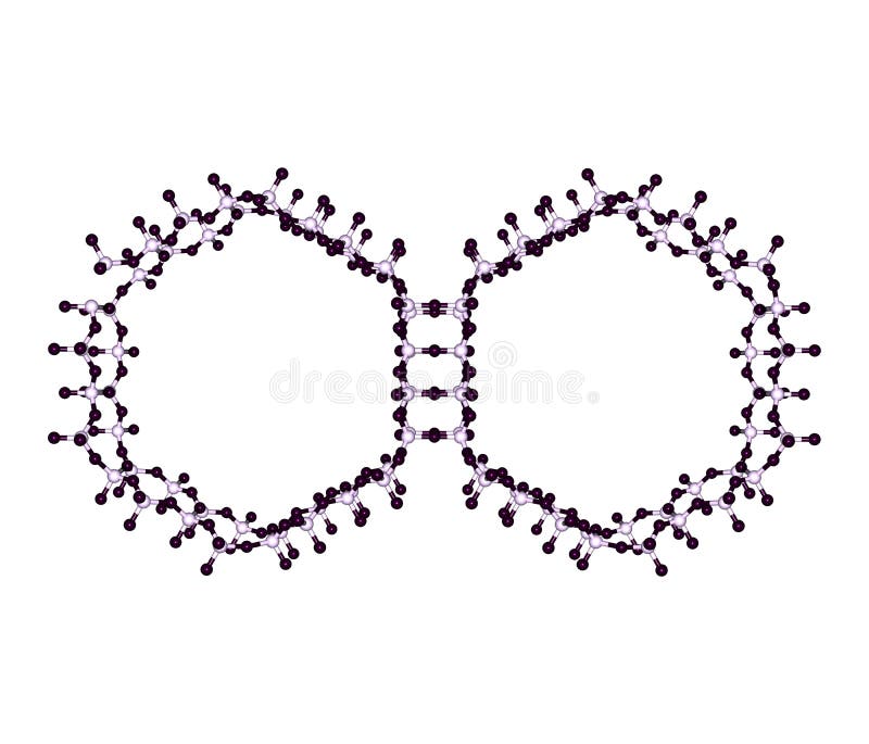 MCM-41 molecule isolated on white royalty free illustration