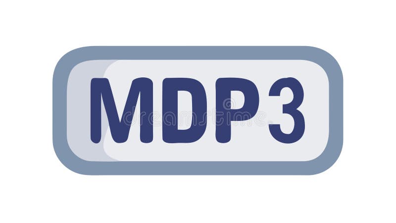 MDP3 Digital Music File Format Icon, vector design Generative AI stock illustration