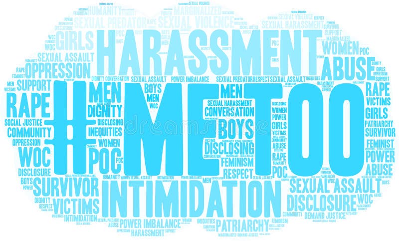 Me Too Word Cloud vector illustration