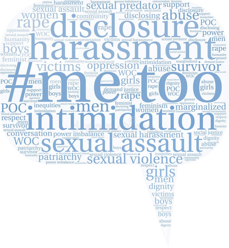Me Too Word Cloud stock illustration