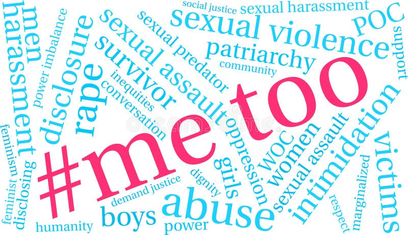 Me Too Word Cloud royalty free illustration