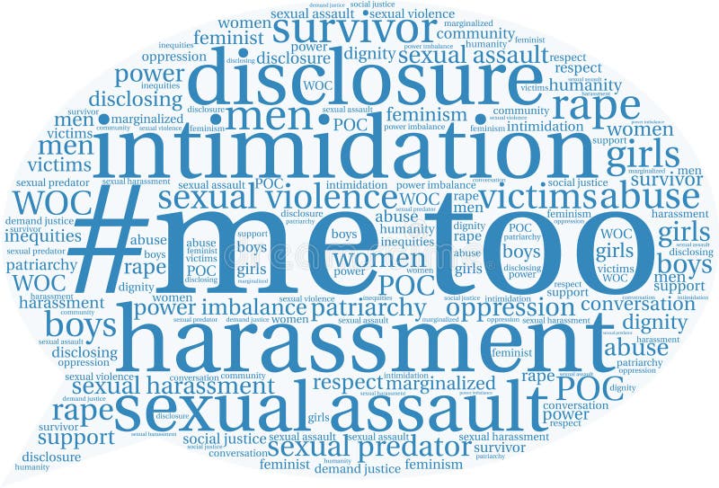 Me Too Word Cloud stock illustration