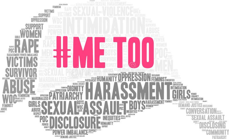 Me Too Word Cloud vector illustration
