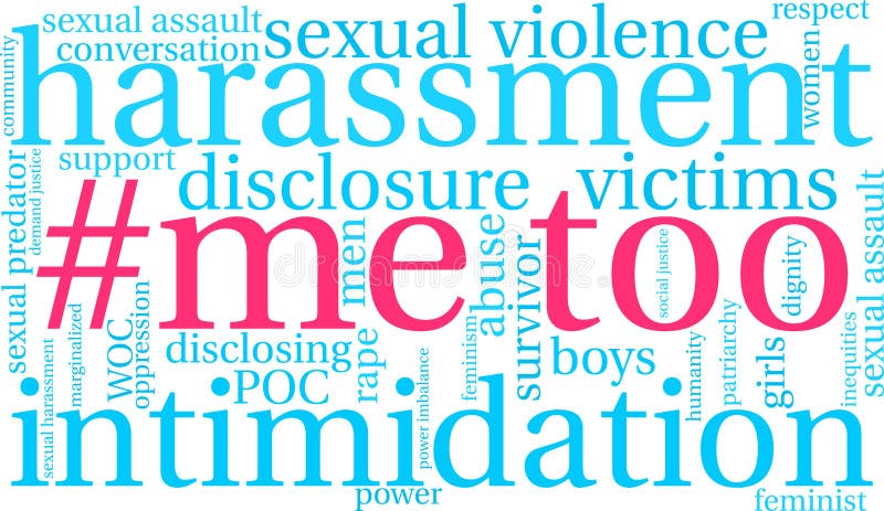 Me Too Word Cloud vector illustration