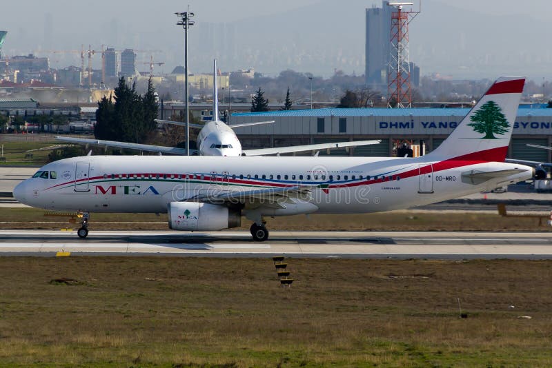 MEA Middle East Airlines Airbus A320 stock foto MEA Middle East Airlines Airbus A320 stock foto