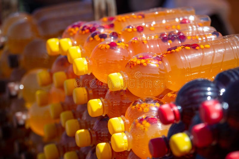 Mead in Plastic Bottles. Alcohol Stock Photo Image of herbs, fruity 248575220