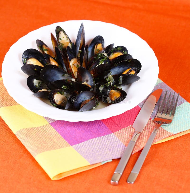 Meal from mussels stock photo. Image of appetizer, cooked 18041066