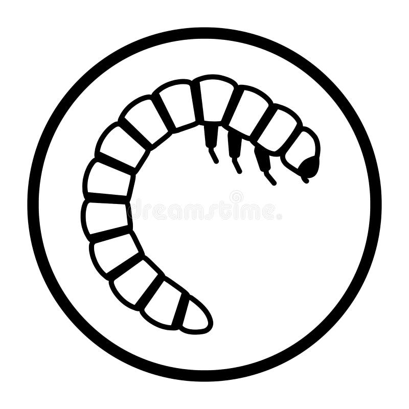 Mealworm Larva Isolated Vector Icon Stock Vector Illustration of graphic, diaperionus 268750084