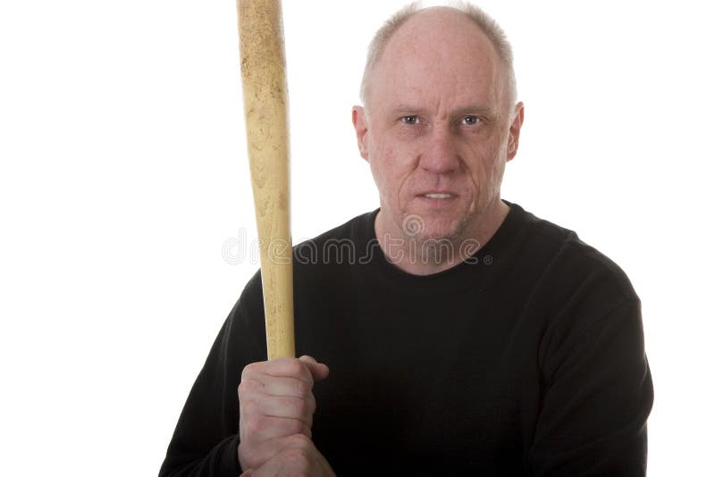 Mean Looking Guy with Bat