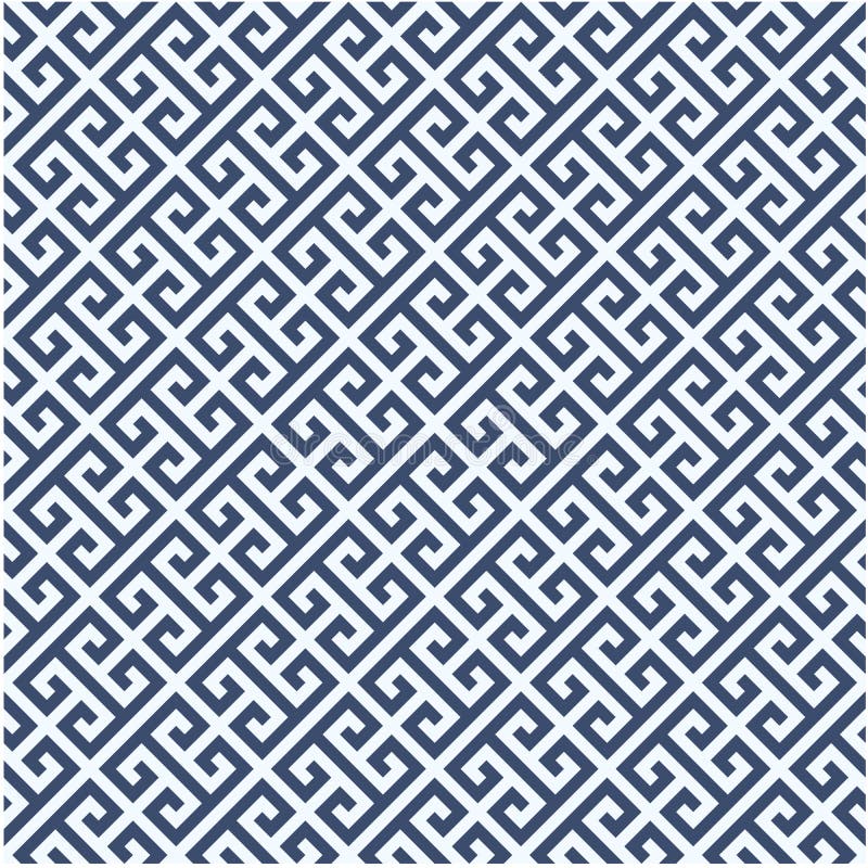 Greek Ornament Frame With Rounded Corners Meander Style Pattern Stock Vector Image