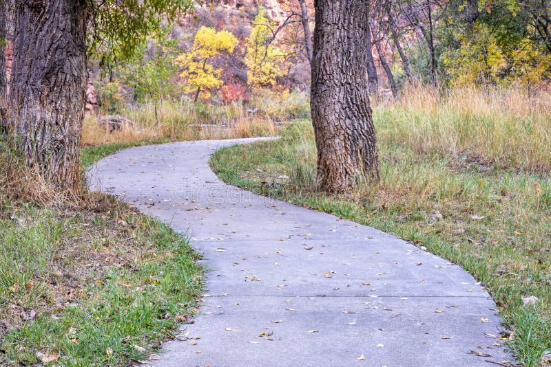 A Meandering Path in Hollowell Park Stock Photo Image of travel