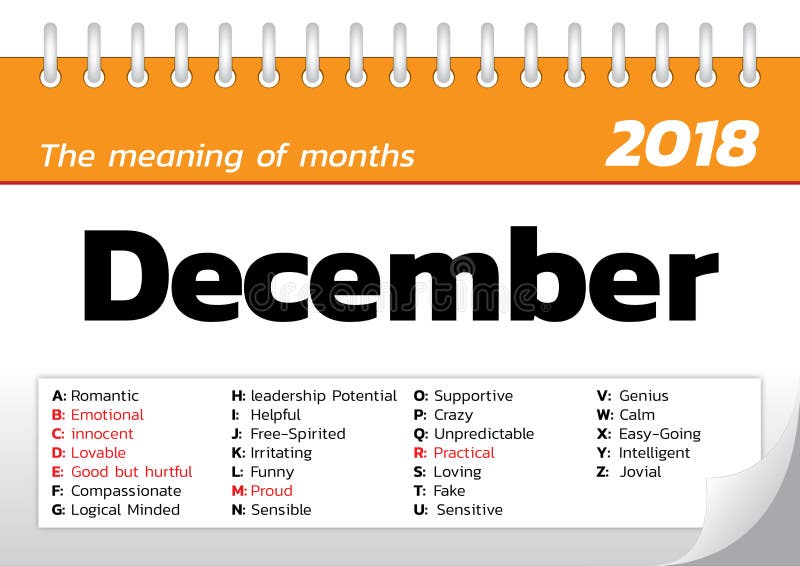 The meaning of the months stock illustration. Illustration of january