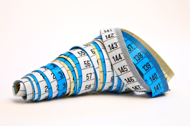 Measurement tapes swirled together.