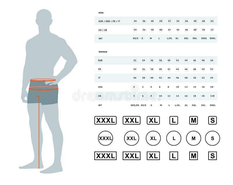 Mens Large Size Chart