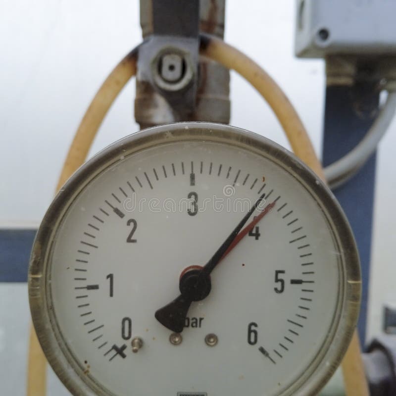 Measuring the Air Pressure with a Barometer Stock Image Image of