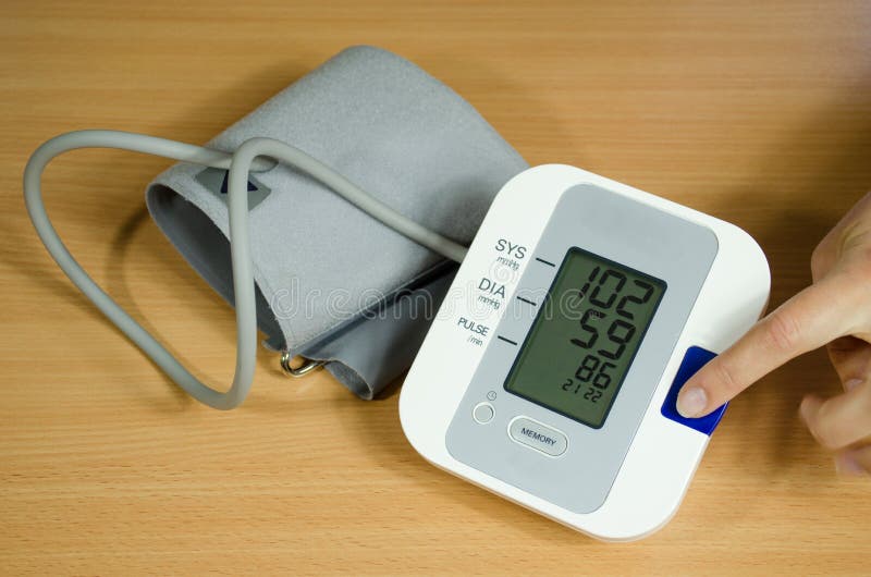 Blood Pressure Finger Monitor Stock Image Image of lady, check 90397079