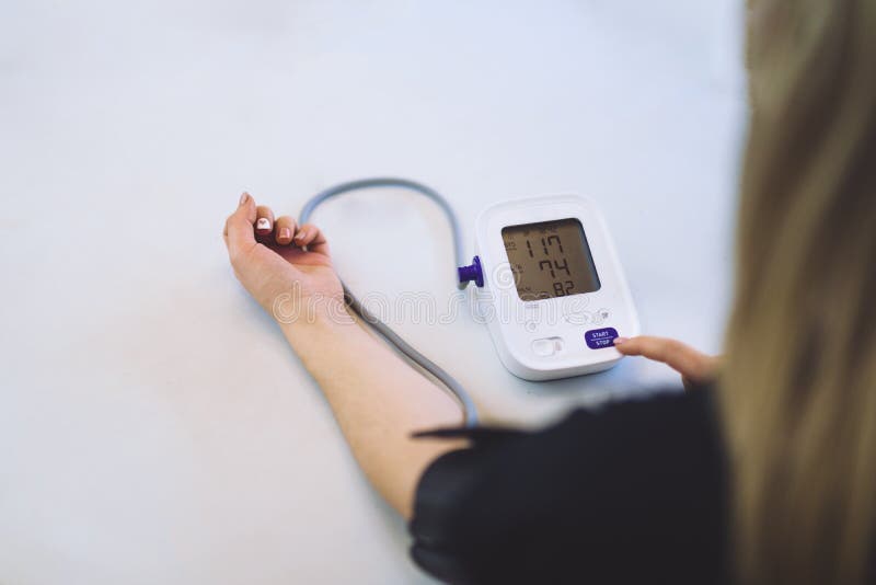 Measuring Blood Pressure On Patient Stock Photo Image Of Examination