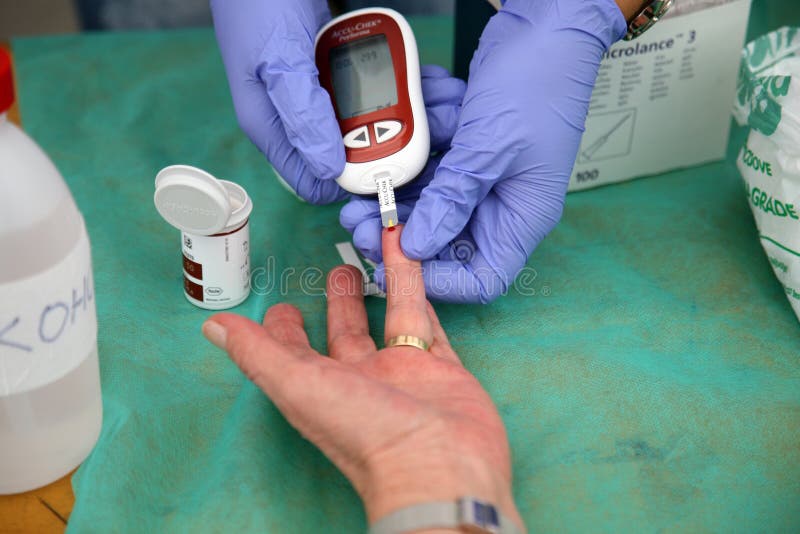 Measuring glucose level blood test royalty free stock images Measuring glucose level blood test royalty free stock images