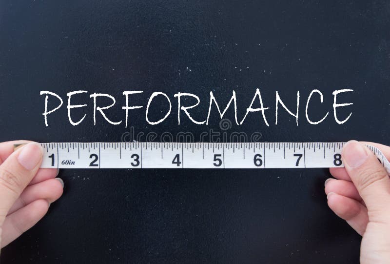 Measuring performance stock image
