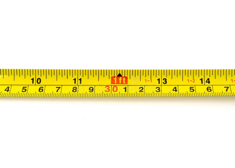 Measuring Tape with Centimeters and Inches Isolated on White Background