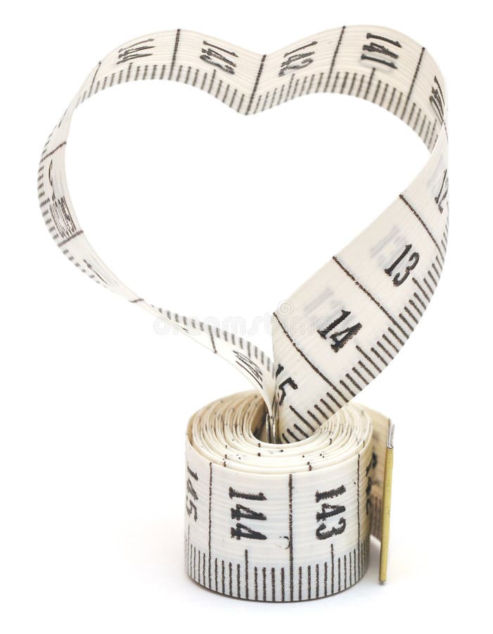 Measuring tape looking as heart